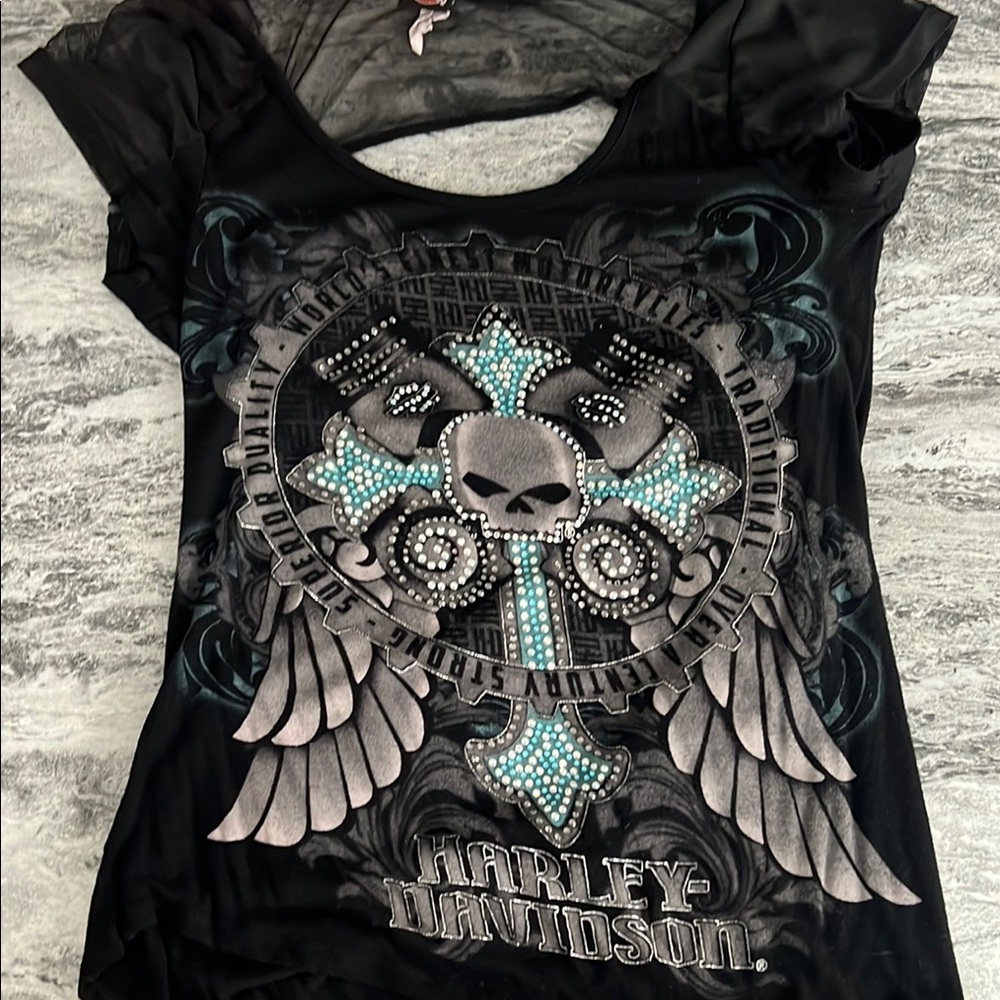 Harley-Davidson Black Short Sleeve Graphic Tee